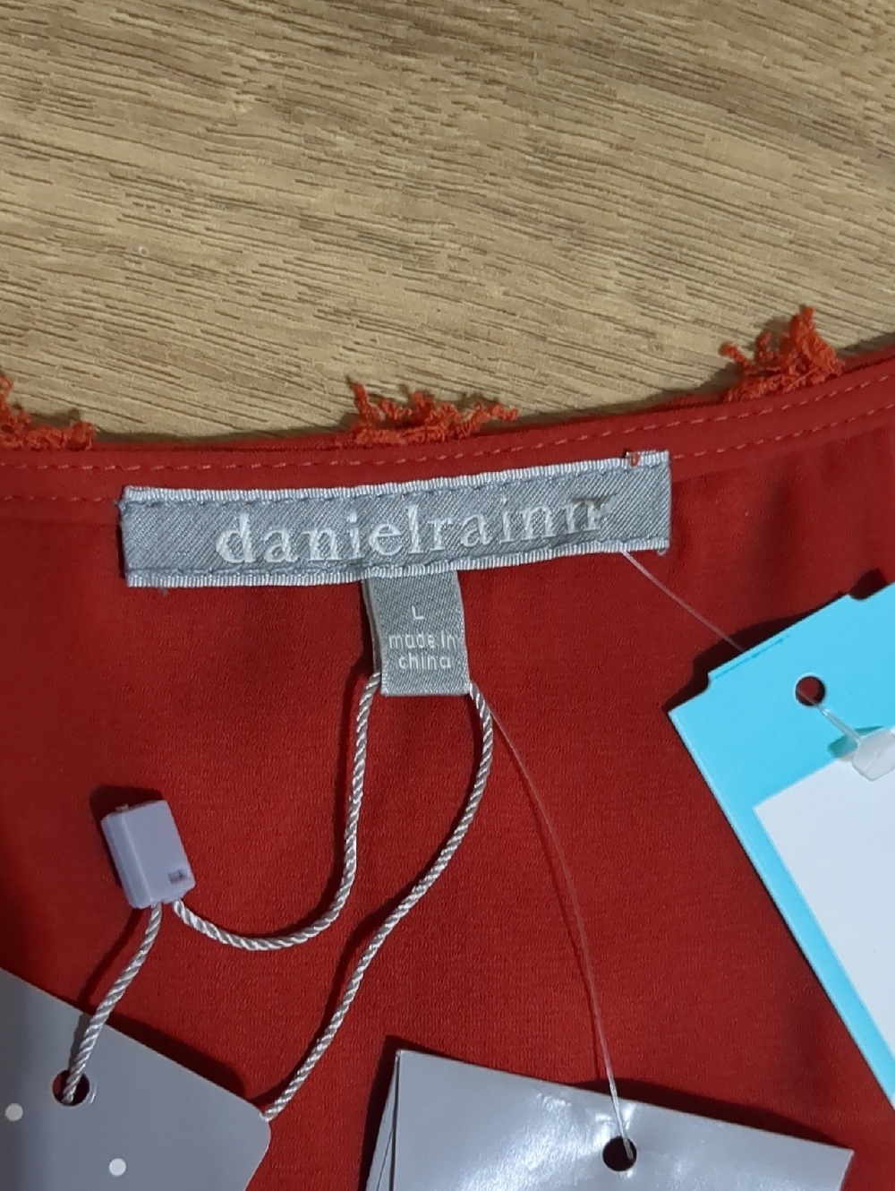Daniel Rainn Stitch Fix Burnt Red Textured Polka Dot Maxi Dress Size L NWT - Picture 10 of 12